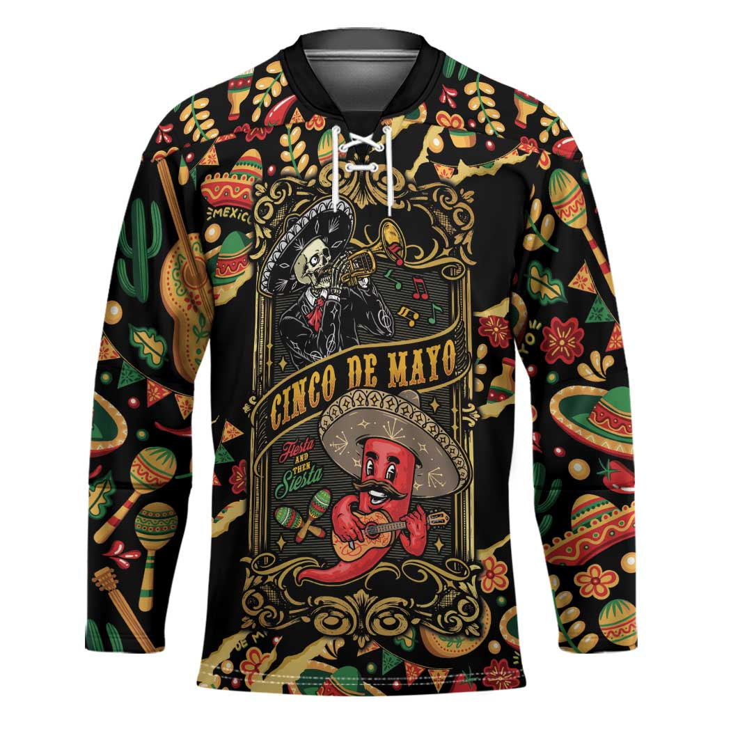 Mexico Cinco de Mayo Hockey Jersey Fiesta and then Siesta