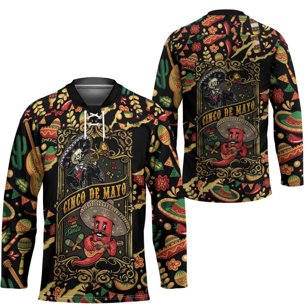 Mexico Cinco de Mayo Hockey Jersey Fiesta and then Siesta