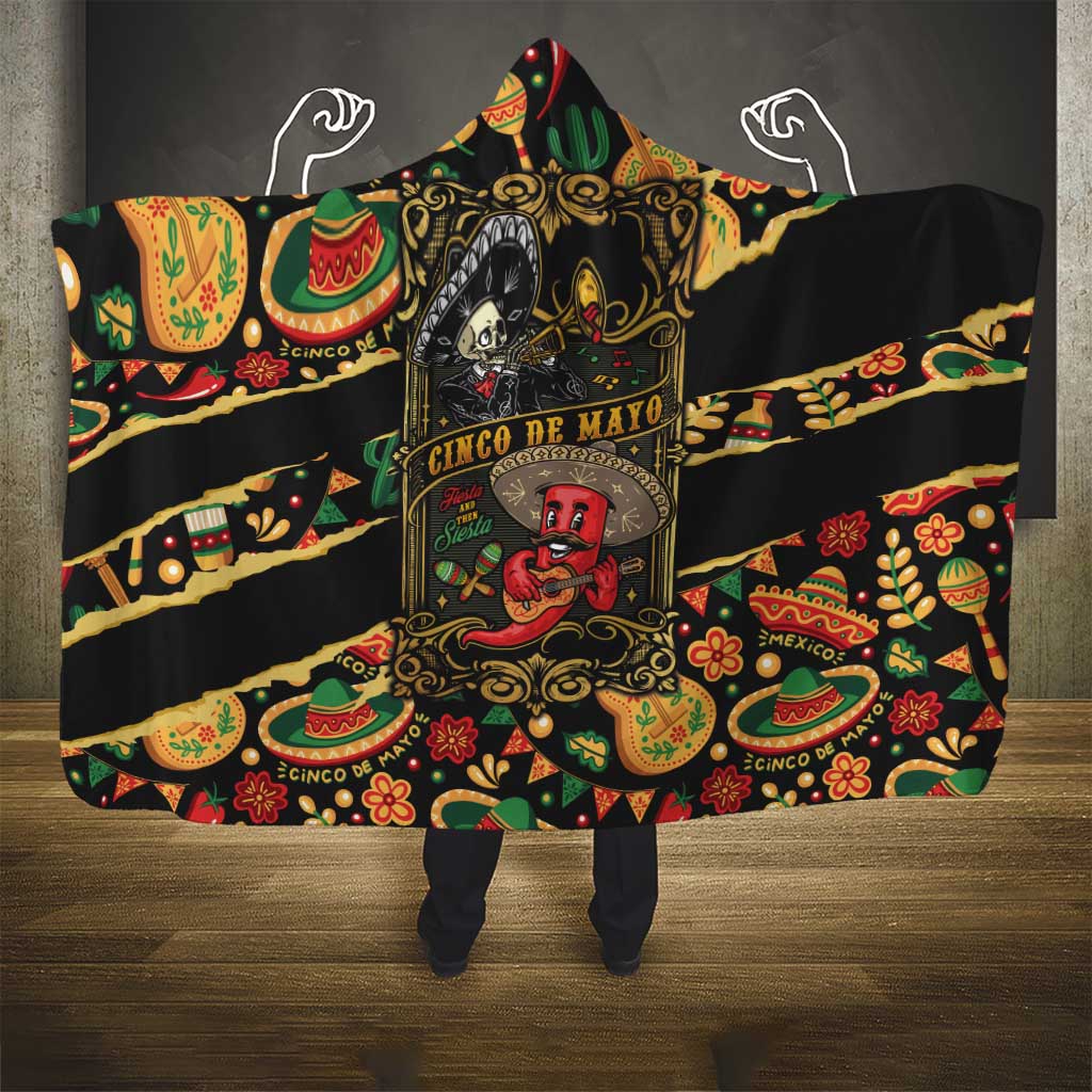 Mexico Cinco de Mayo Hooded Blanket Fiesta and then Siesta