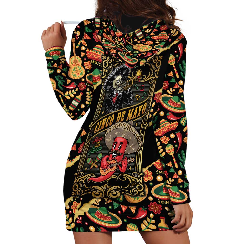 Mexico Cinco de Mayo Hoodie Dress Fiesta and then Siesta
