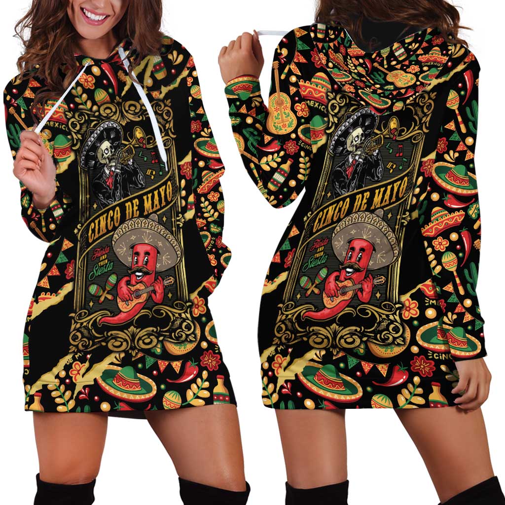 Mexico Cinco de Mayo Hoodie Dress Fiesta and then Siesta