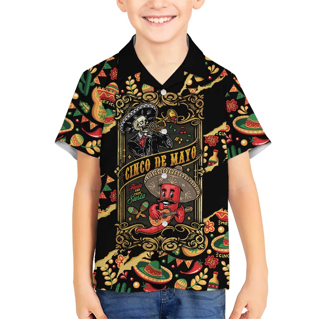 Mexico Cinco de Mayo Kid Hawaiian Shirt Fiesta and then Siesta