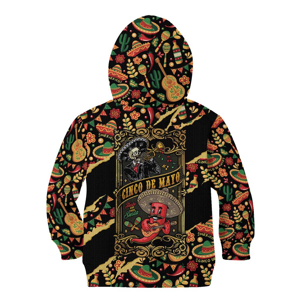 Mexico Cinco de Mayo Kid Hoodie Fiesta and then Siesta