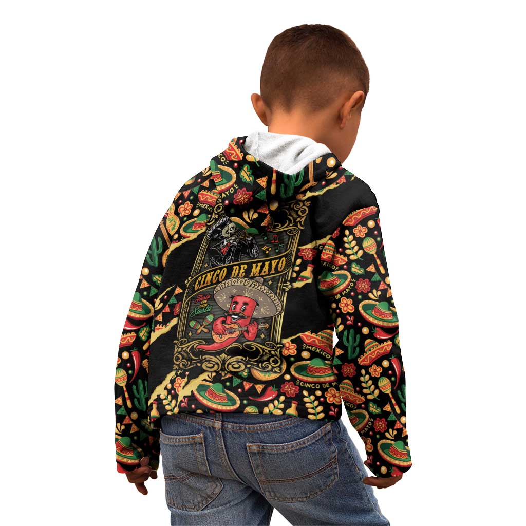 Mexico Cinco de Mayo Kid Hoodie Fiesta and then Siesta