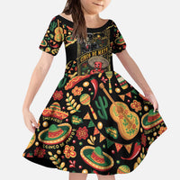 Mexico Cinco de Mayo Kid Short Sleeve Dress Fiesta and then Siesta