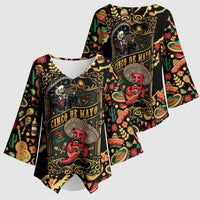 Mexico Cinco de Mayo Kimono Sleeve Blouse Fiesta and then Siesta