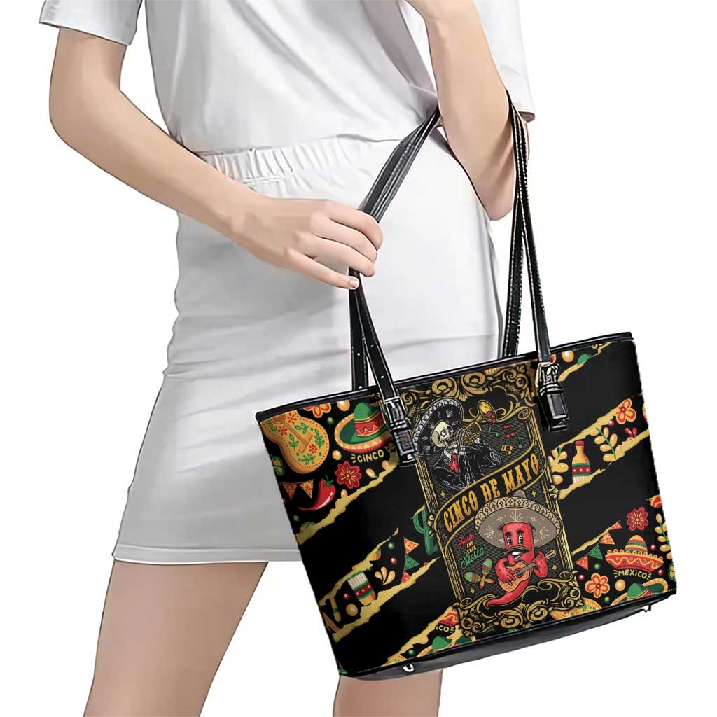 Mexico Cinco de Mayo Leather Tote Bag Fiesta and then Siesta