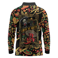 Mexico Cinco de Mayo Long Sleeve Polo Shirt Fiesta and then Siesta