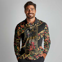 Mexico Cinco de Mayo Long Sleeve Polo Shirt Fiesta and then Siesta