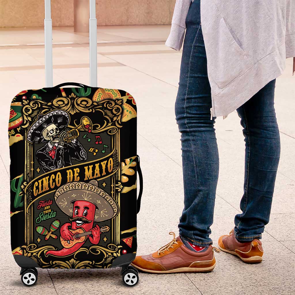 Mexico Cinco de Mayo Luggage Cover Fiesta and then Siesta