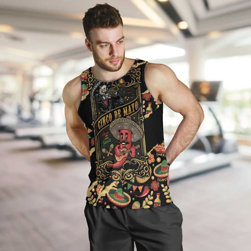 Mexico Cinco de Mayo Men Tank Top Fiesta and then Siesta