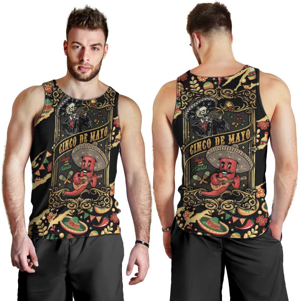 Mexico Cinco de Mayo Men Tank Top Fiesta and then Siesta