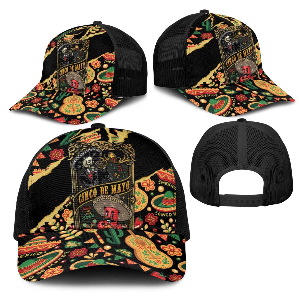 Mexico Cinco de Mayo Mesh Trucker Cap Fiesta and then Siesta