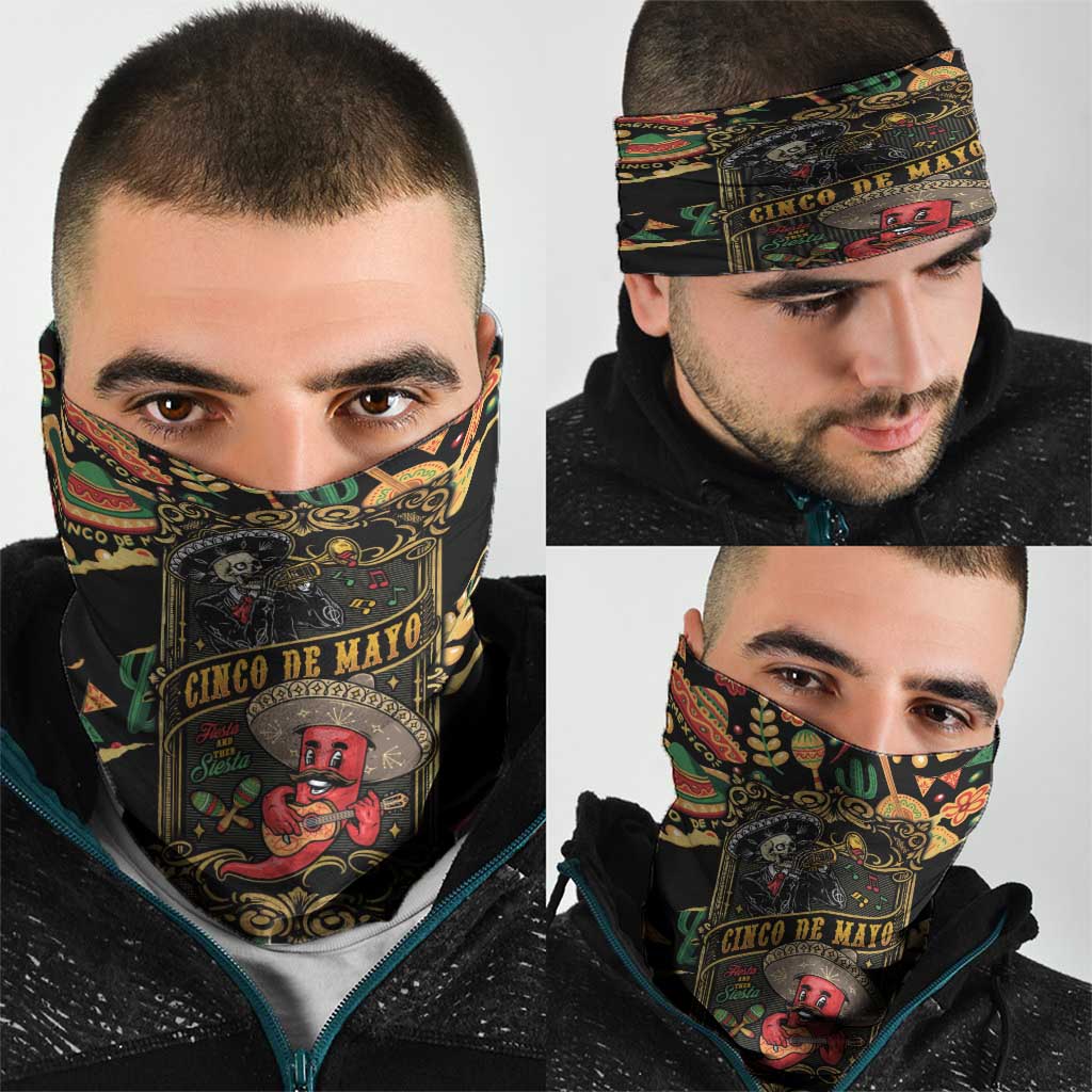 Mexico Cinco de Mayo Neck Gaiter Fiesta and then Siesta