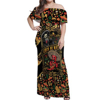 Mexico Cinco de Mayo Off Shoulder Maxi Dress Fiesta and then Siesta