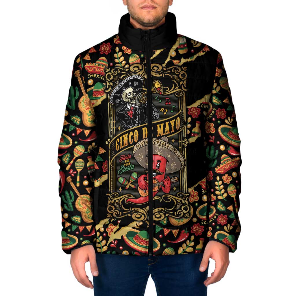 Mexico Cinco de Mayo Padded Jacket Fiesta and then Siesta