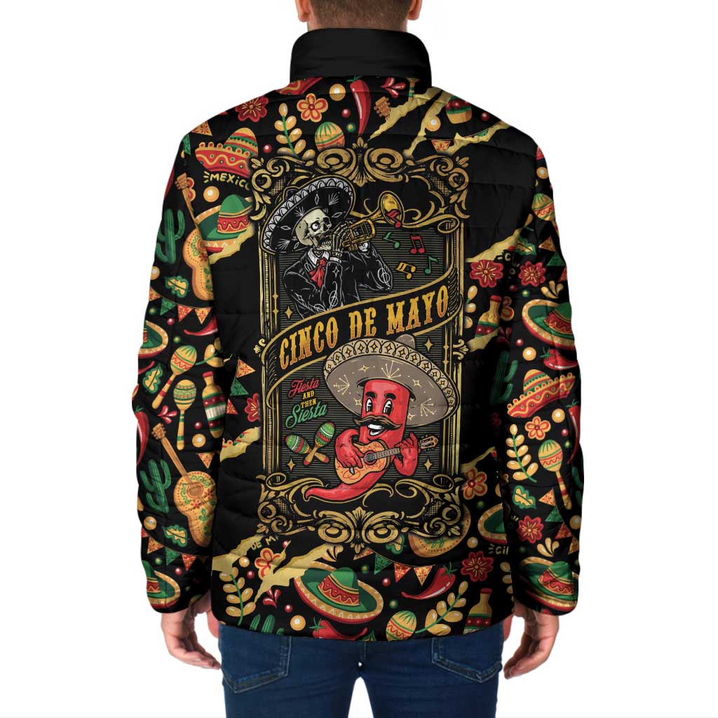 Mexico Cinco de Mayo Padded Jacket Fiesta and then Siesta