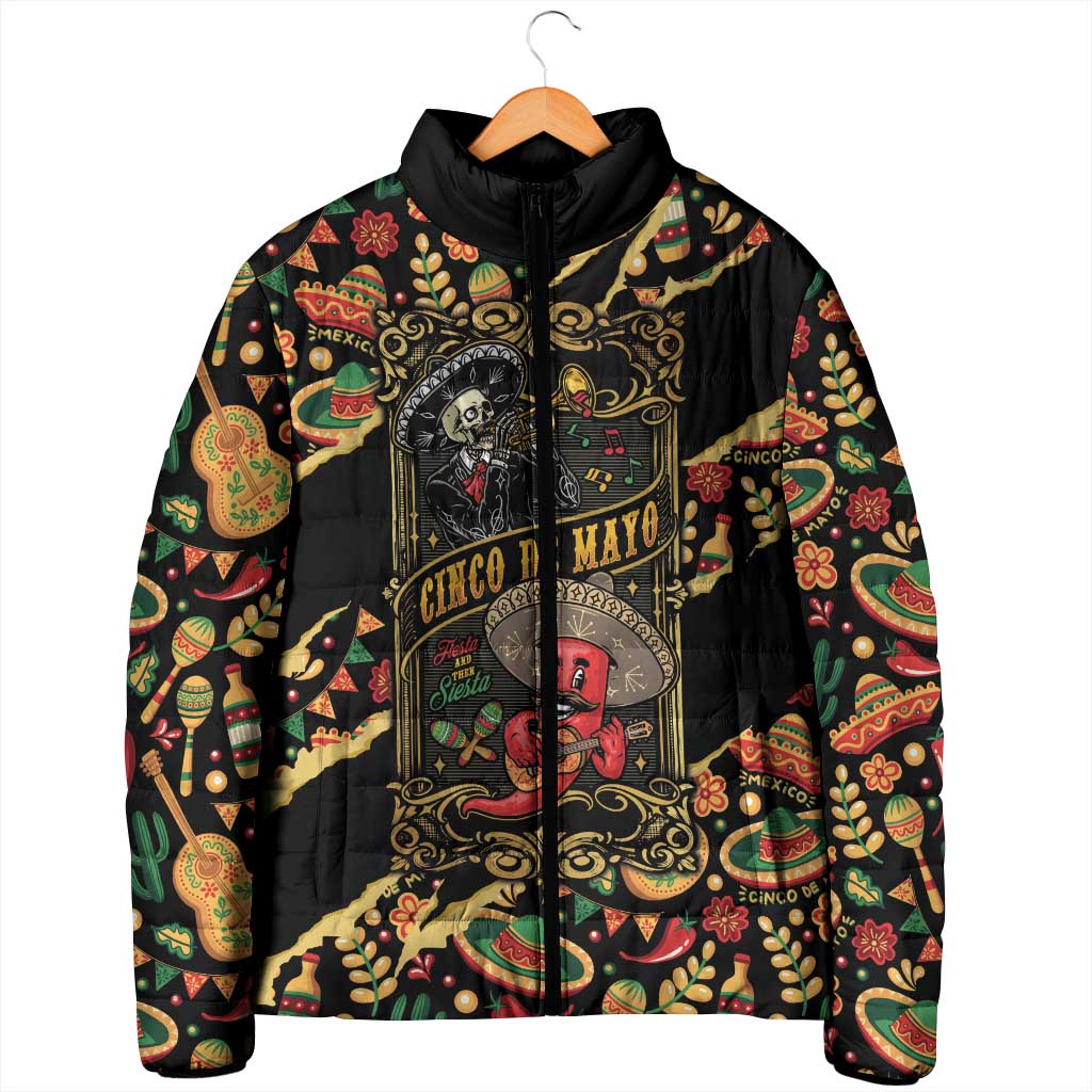 Mexico Cinco de Mayo Padded Jacket Fiesta and then Siesta
