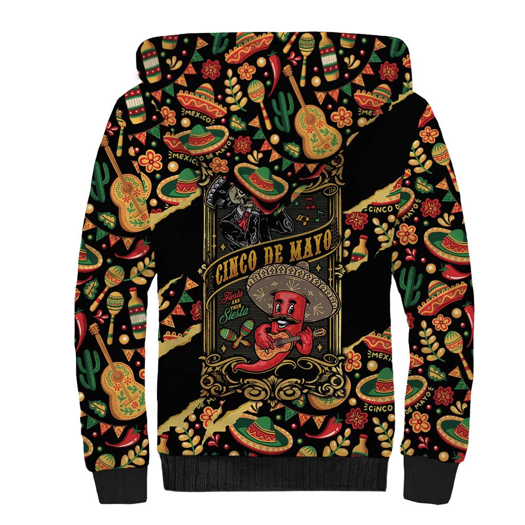 Mexico Cinco de Mayo Sherpa Hoodie Fiesta and then Siesta