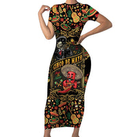 Mexico Cinco de Mayo Short Sleeve Bodycon Dress Fiesta and then Siesta