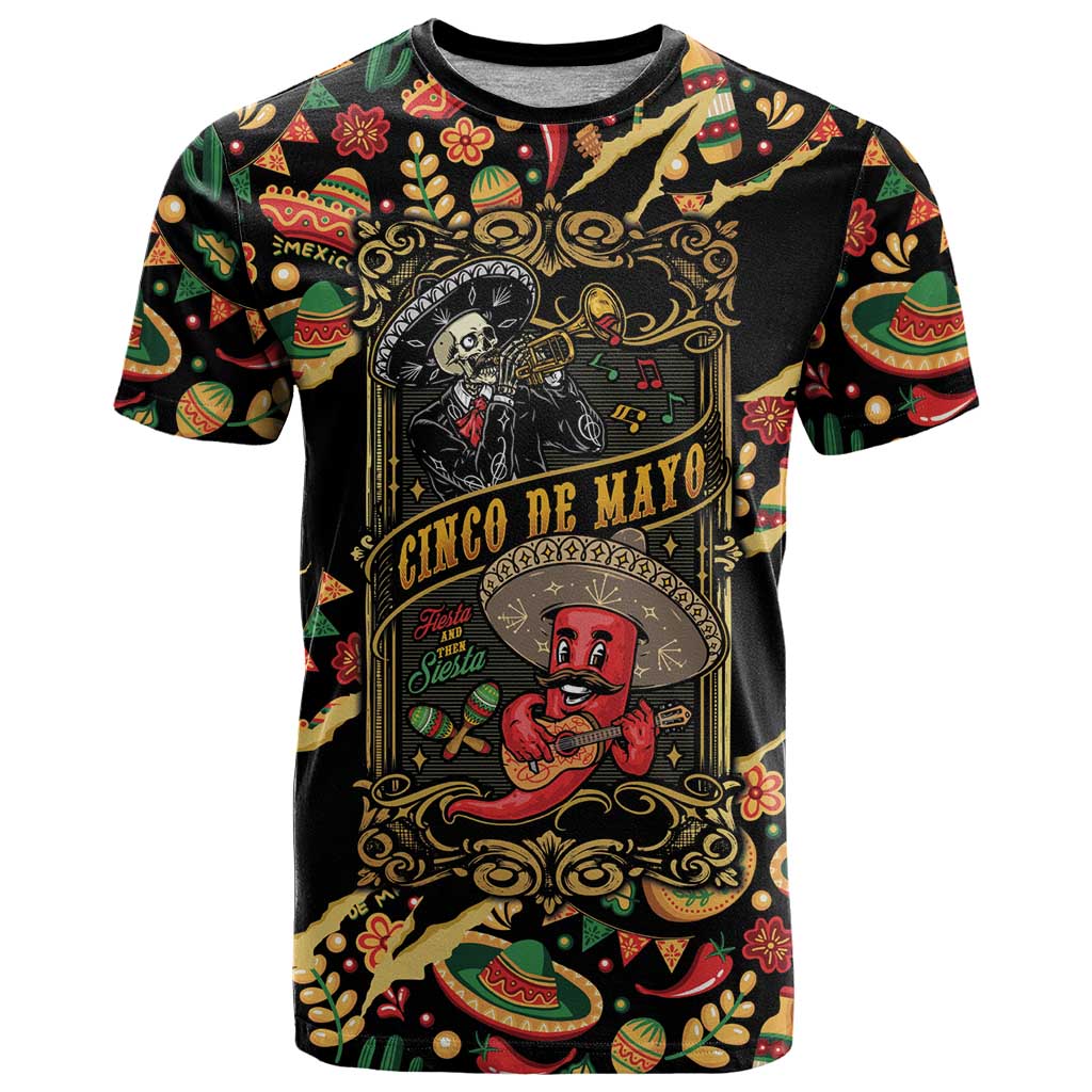 Mexico Cinco de Mayo T Shirt Fiesta and then Siesta