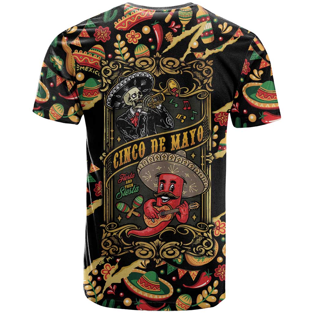 Mexico Cinco de Mayo T Shirt Fiesta and then Siesta