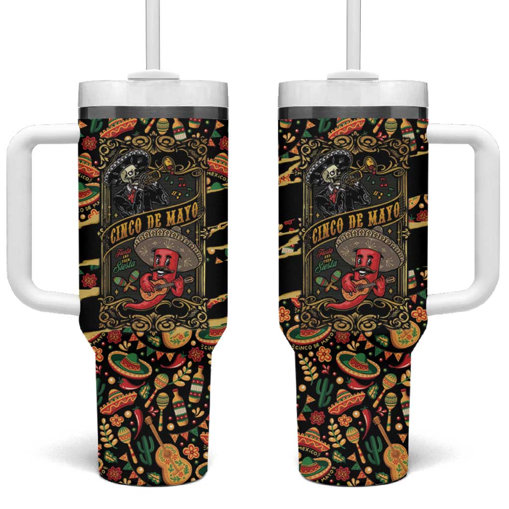 Mexico Cinco de Mayo Tumbler With Handle Fiesta and then Siesta