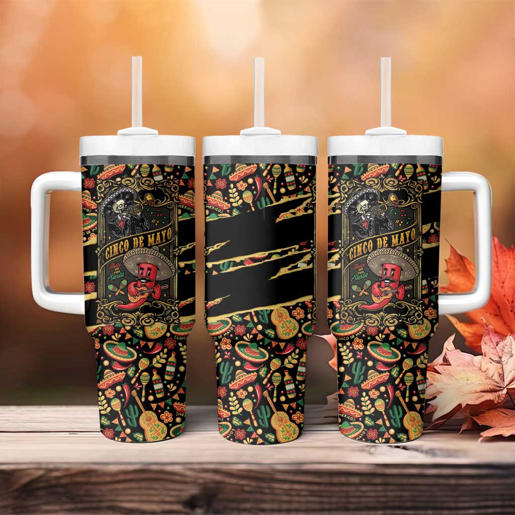 Mexico Cinco de Mayo Tumbler With Handle Fiesta and then Siesta