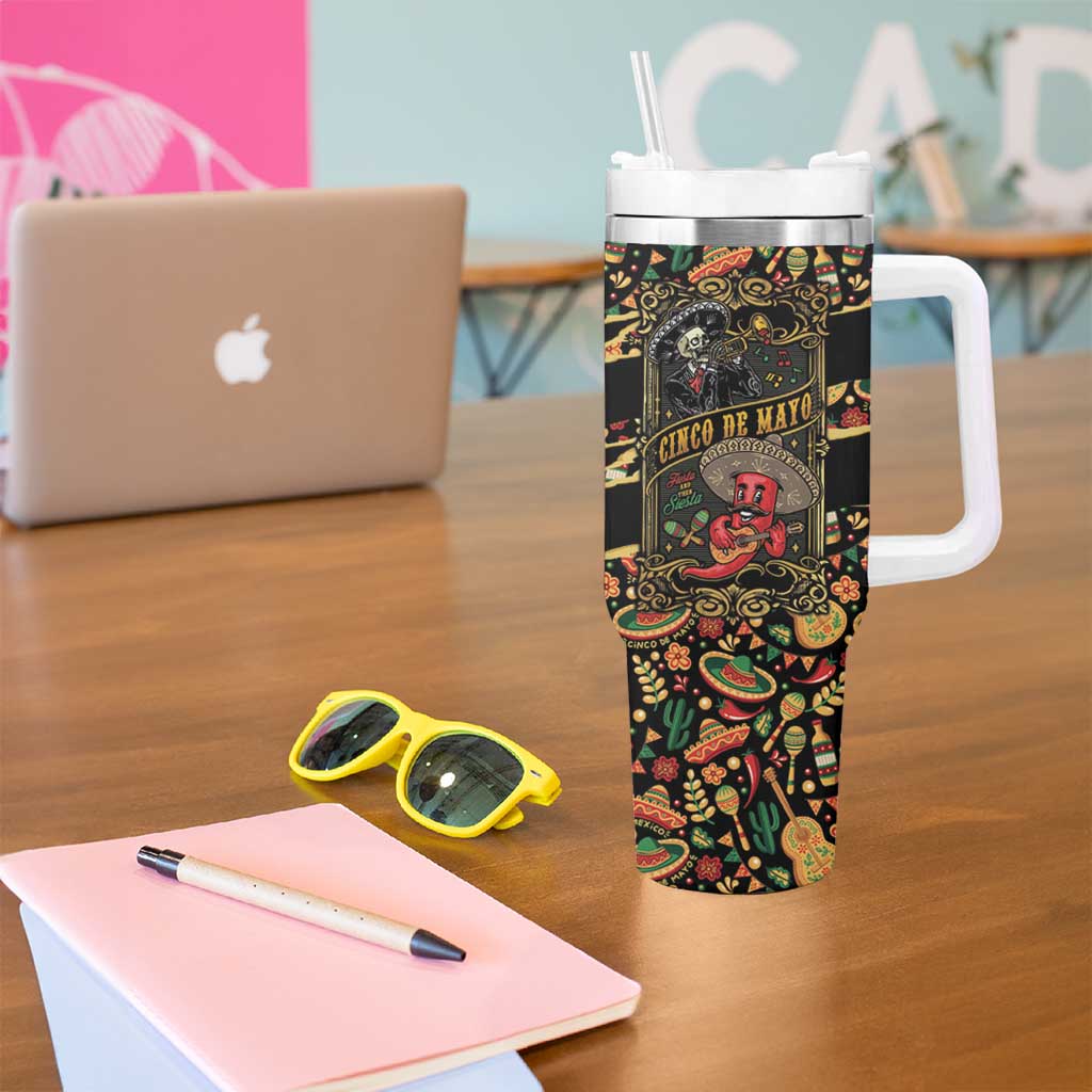 Mexico Cinco de Mayo Tumbler With Handle Fiesta and then Siesta