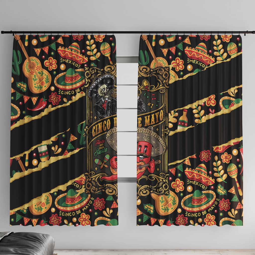 Mexico Cinco de Mayo Window Curtain Fiesta and then Siesta