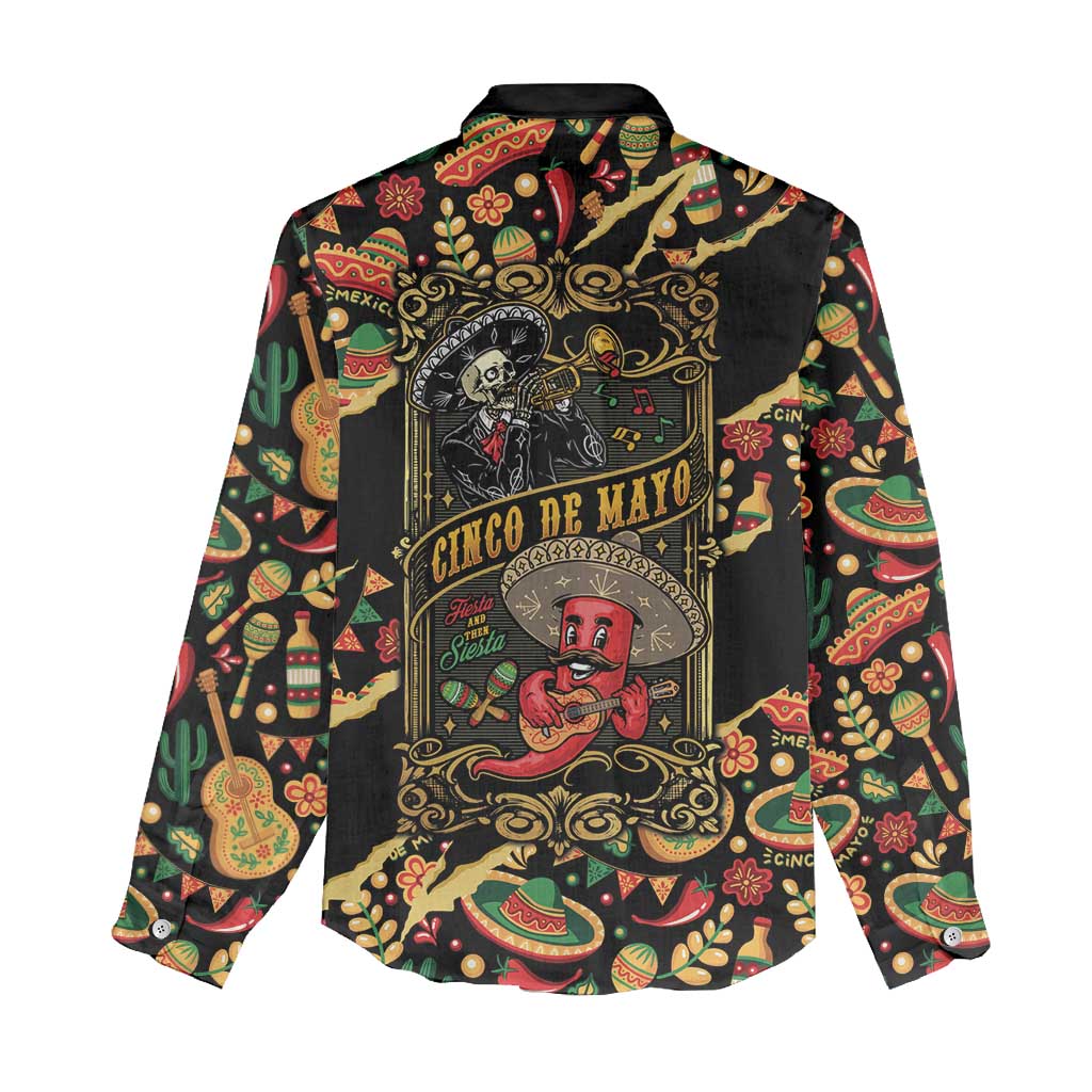 Mexico Cinco de Mayo Women Casual Shirt Fiesta and then Siesta
