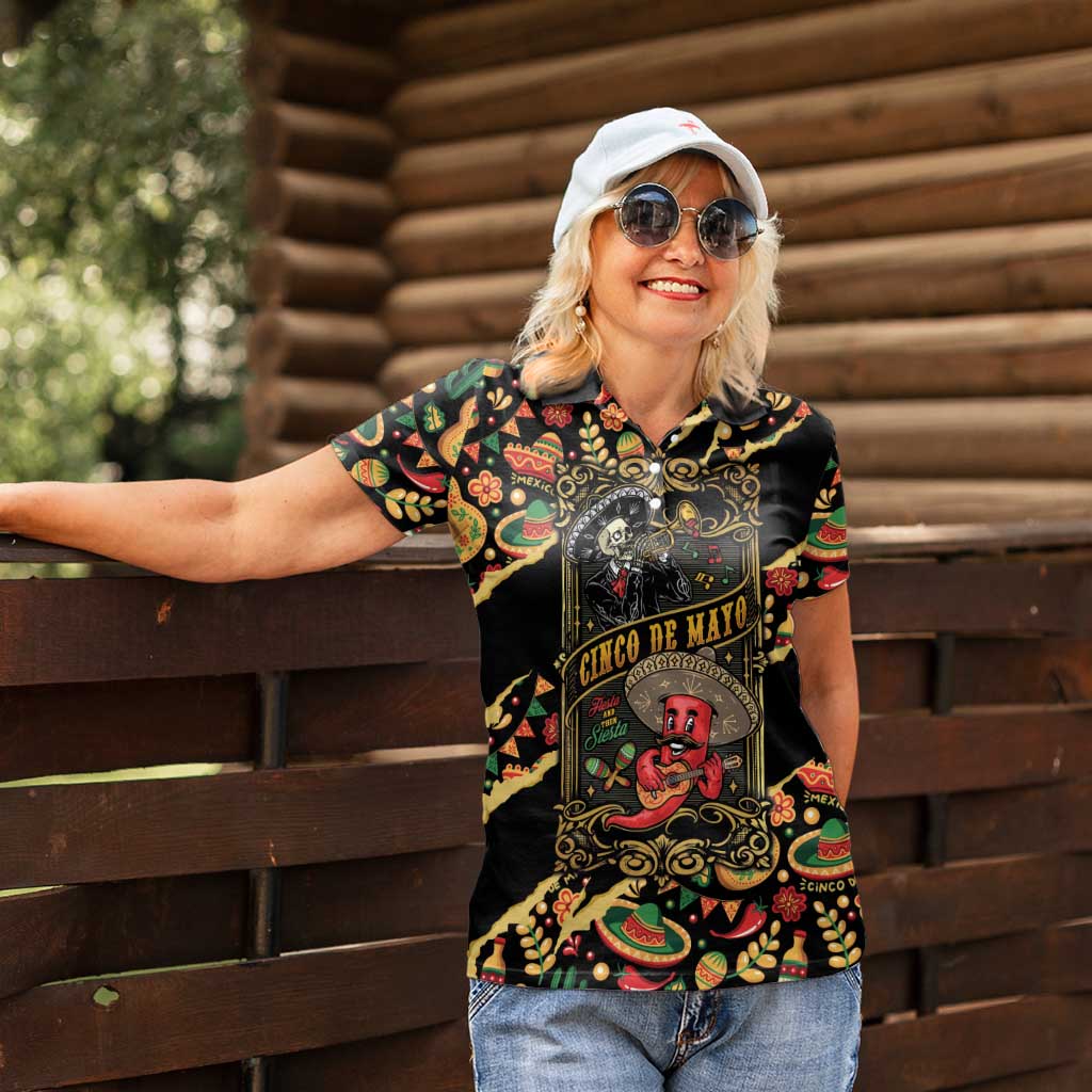 Mexico Cinco de Mayo Women Polo Shirt Fiesta and then Siesta