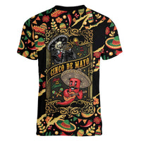Mexico Cinco de Mayo Women V-Neck T-Shirt Fiesta and then Siesta