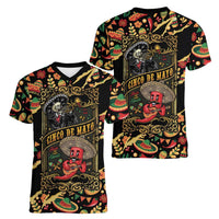 Mexico Cinco de Mayo Women V-Neck T-Shirt Fiesta and then Siesta