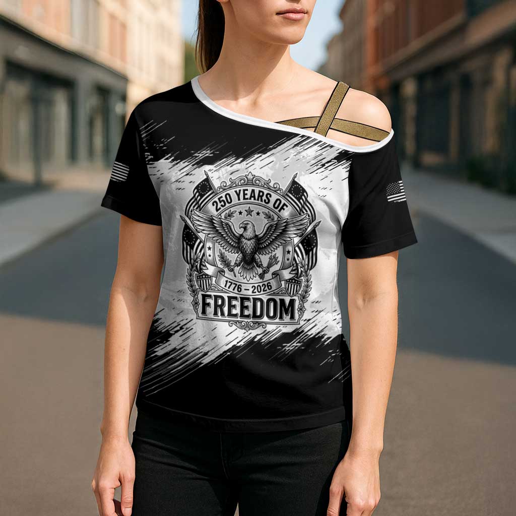 American 1776-2026 Cross Shoulder Shirt USA 250th Anniversary