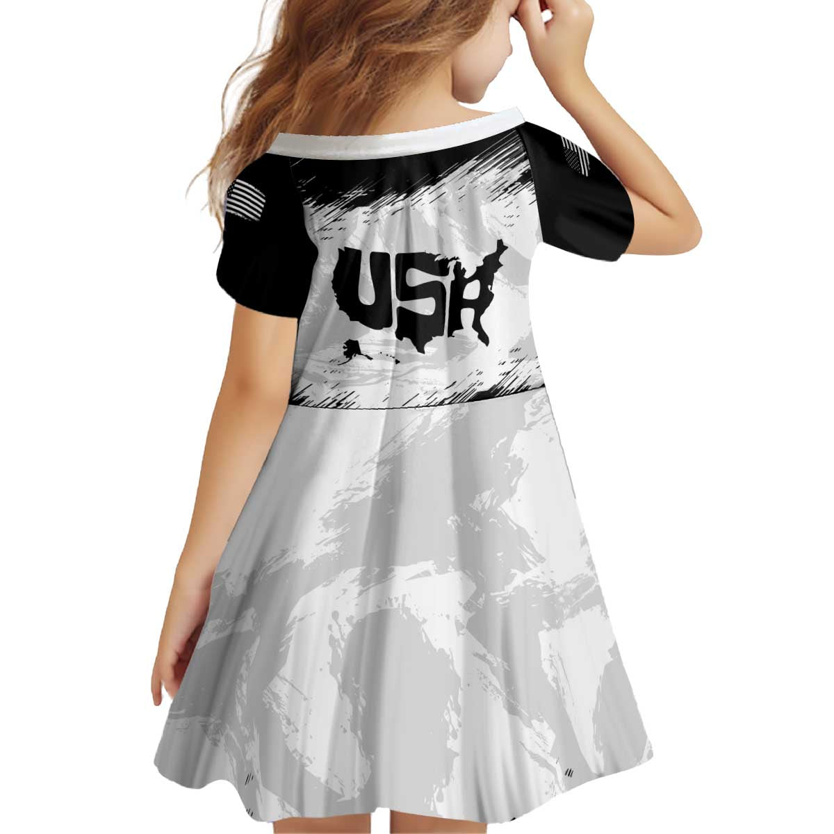 American 1776-2026 Kid Short Sleeve Dress USA 250th Anniversary