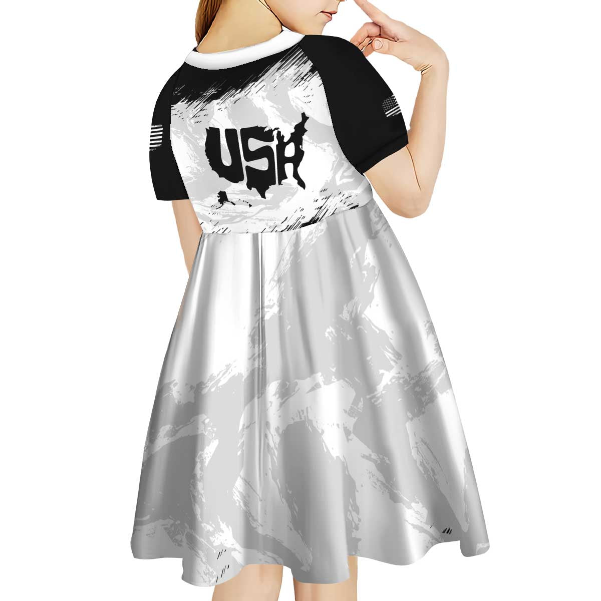 American 1776-2026 Kid Short Sleeve Dress USA 250th Anniversary