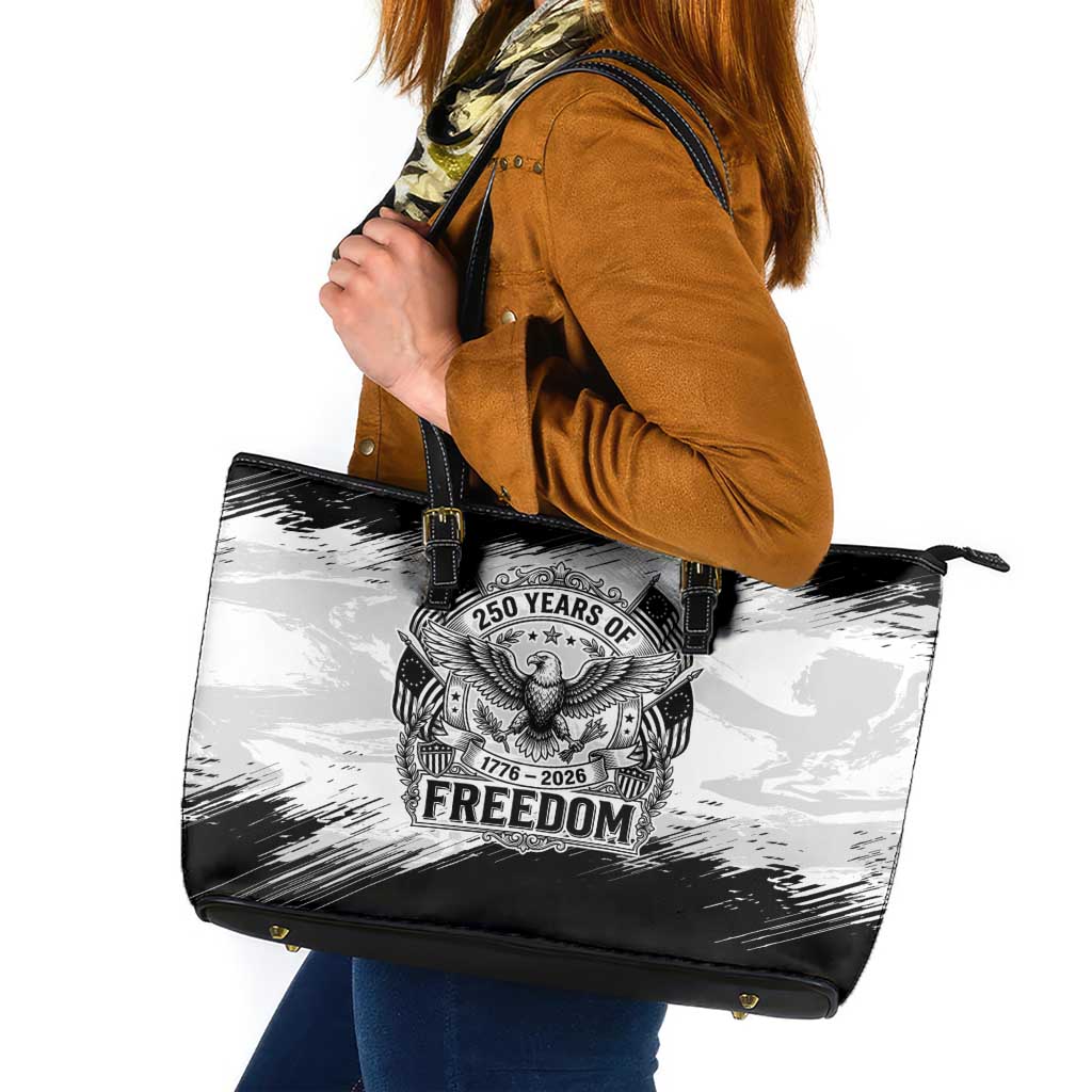 American 1776-2026 Leather Tote Bag USA 250th Anniversary