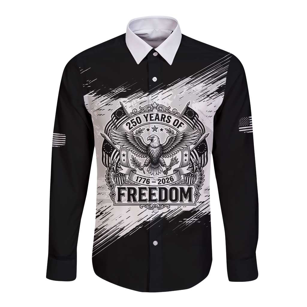American 1776-2026 Long Sleeve Button Shirt USA 250th Anniversary