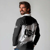 American 1776-2026 Long Sleeve Polo Shirt USA 250th Anniversary