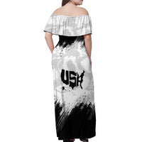 American 1776-2026 Off Shoulder Maxi Dress USA 250th Anniversary