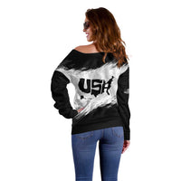 American 1776-2026 Off Shoulder Sweater USA 250th Anniversary