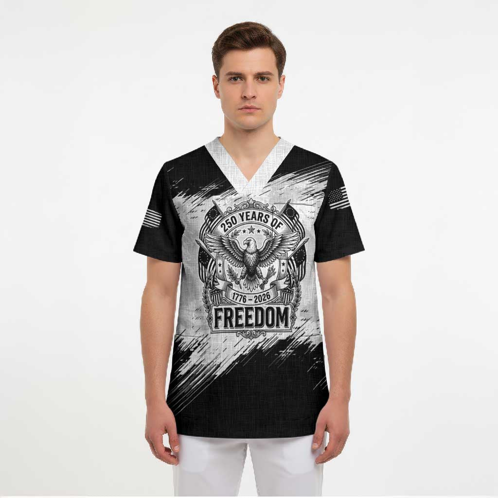 American 1776-2026 Scrub Top USA 250th Anniversary