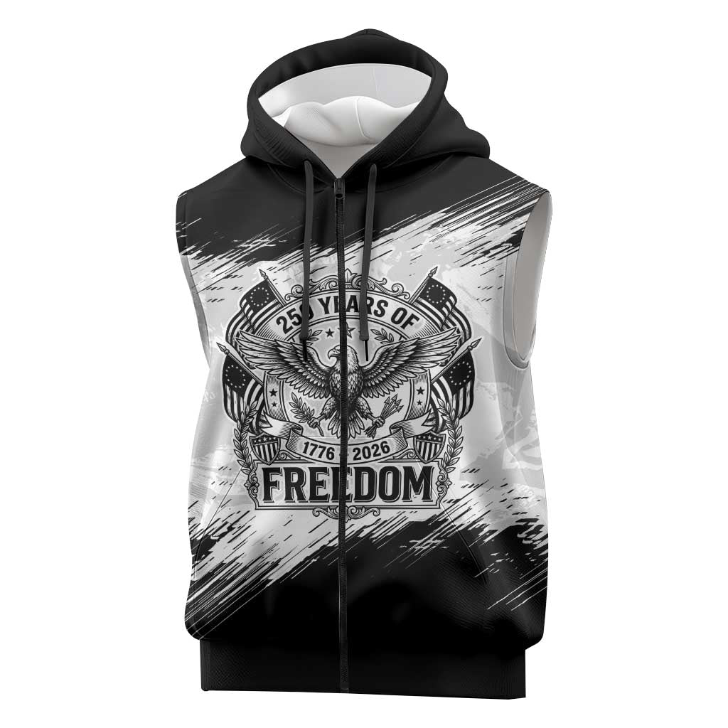 American 1776-2026 Sleeveless Zip Hoodie USA 250th Anniversary