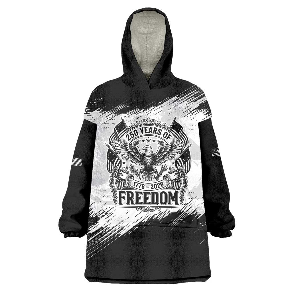 American 1776-2026 Wearable Blanket Hoodie USA 250th Anniversary