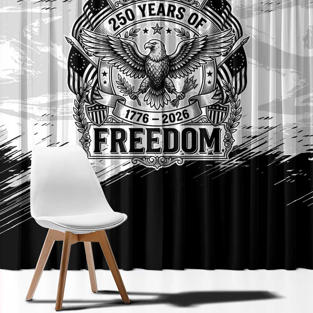 American 1776-2026 Window Curtain USA 250th Anniversary