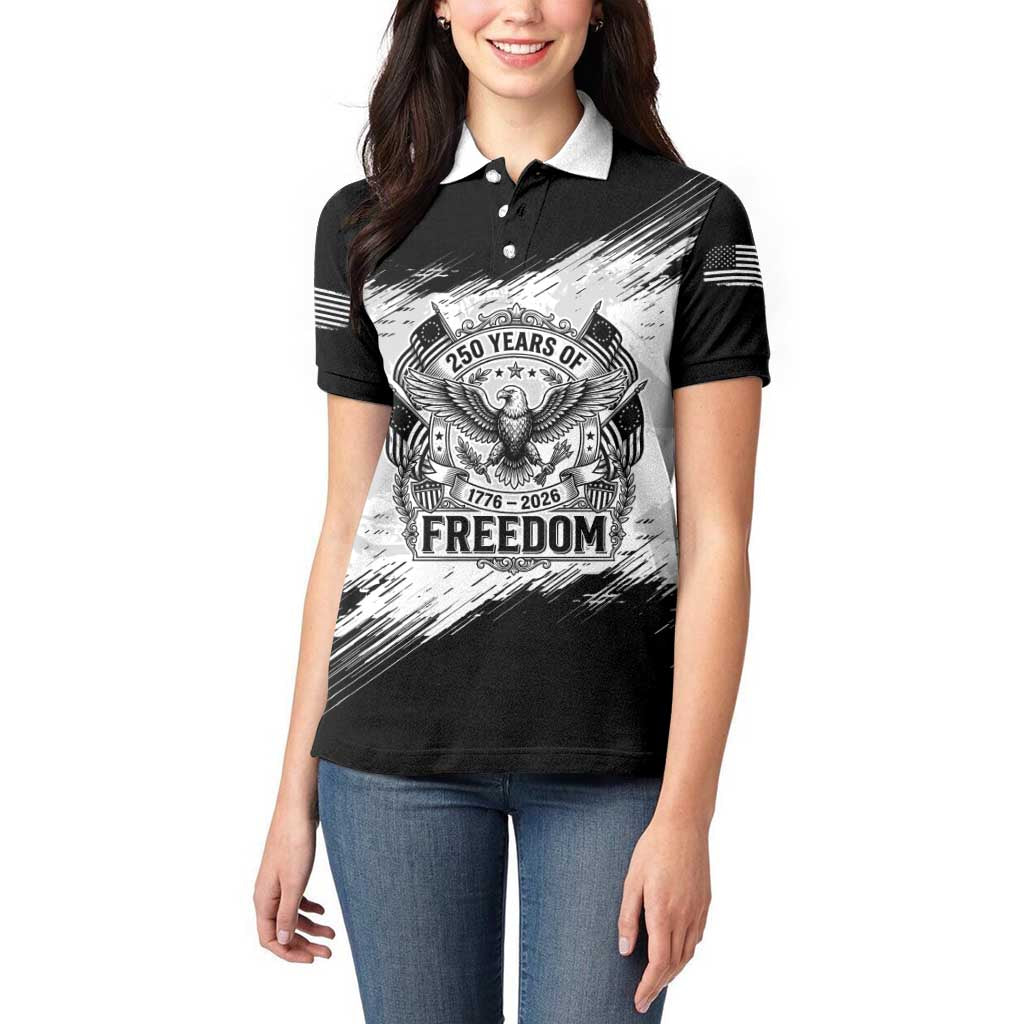 American 1776-2026 Women Polo Shirt USA 250th Anniversary