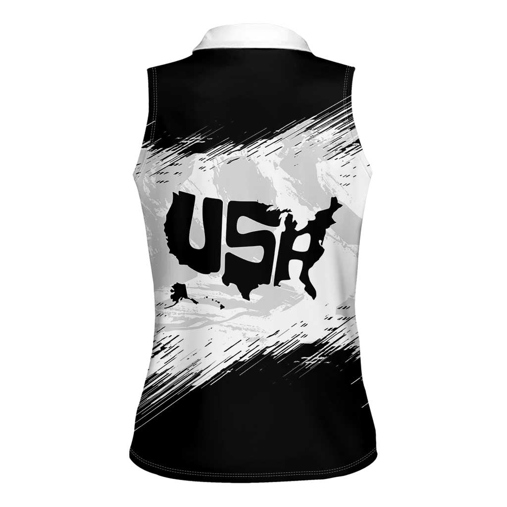 American 1776-2026 Women Sleeveless Polo Shirt USA 250th Anniversary