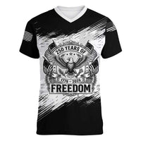 American 1776-2026 Women V-Neck T-Shirt USA 250th Anniversary