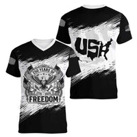 American 1776-2026 Women V-Neck T-Shirt USA 250th Anniversary